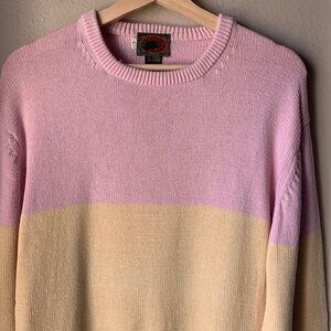 BOSTON TRADERS Cotton Pastel Striped Long Sleeve Sweater